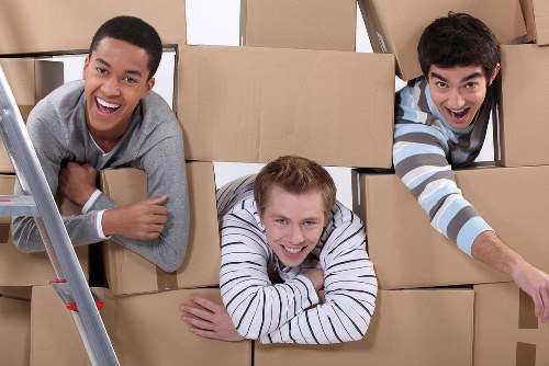 Staff preparing documents and technology for a Shoreditch office move