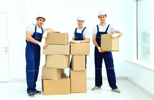 Moving van loaded for flat removals in Shoreditch with protective packing materials