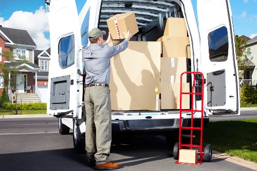 Loading boxes and furniture for an urgent Shoreditch relocation