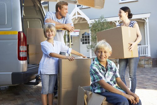 Removal van team responding to an emergency safety procedure