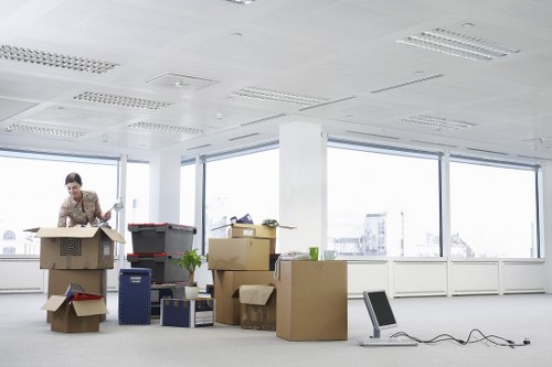 Professional office removals in Shoreditch handling desks and IT equipment